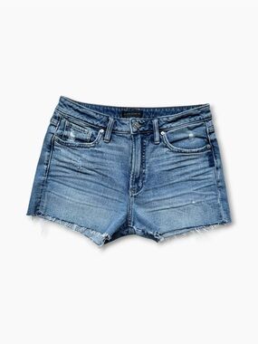 Silver Jeans Co High Rise Cutoff Denim Shorts Medium Wash 26 Raw Hem
